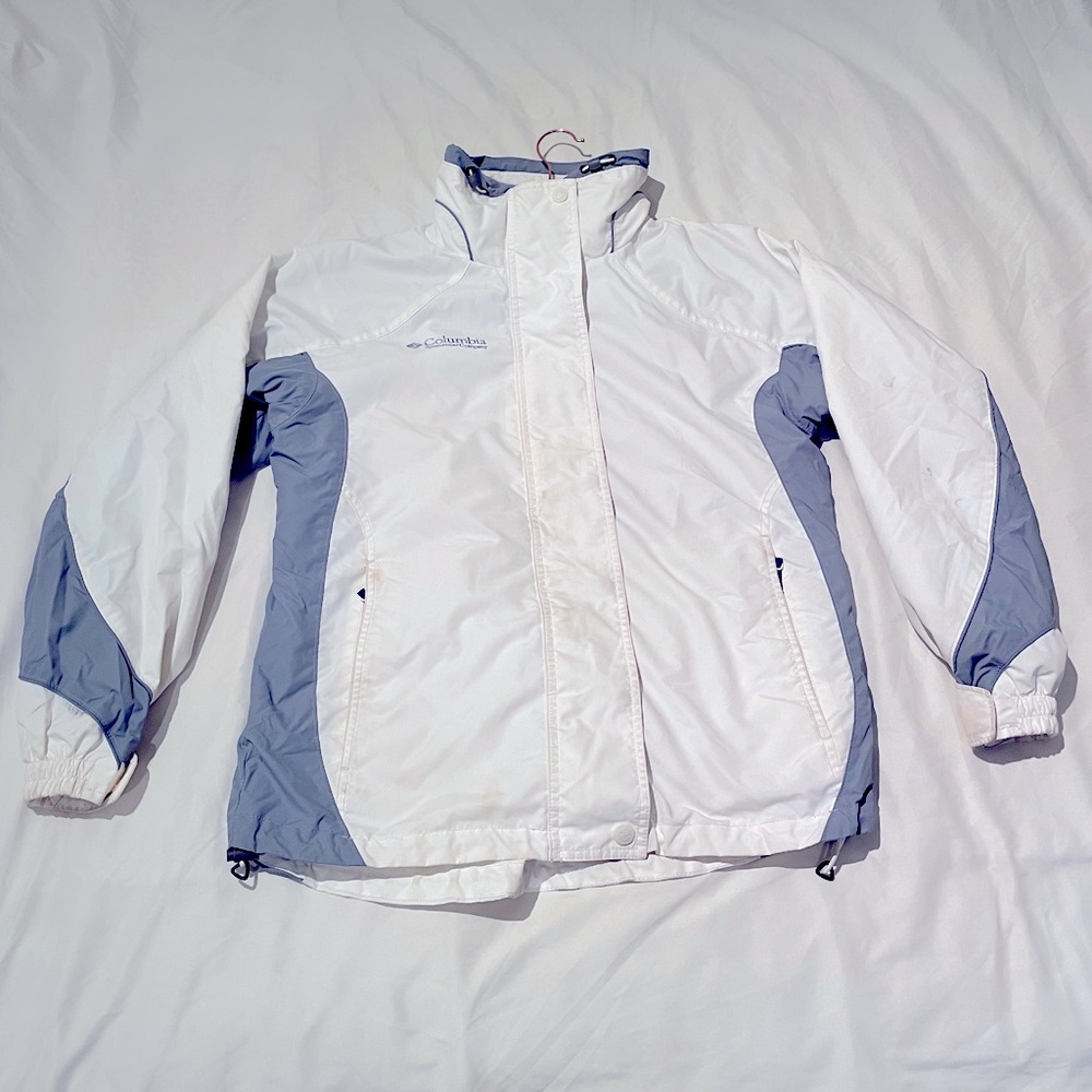 Columbia Bugaboo Basique - Women's Size M White/Purple Zip Up Ski Coat